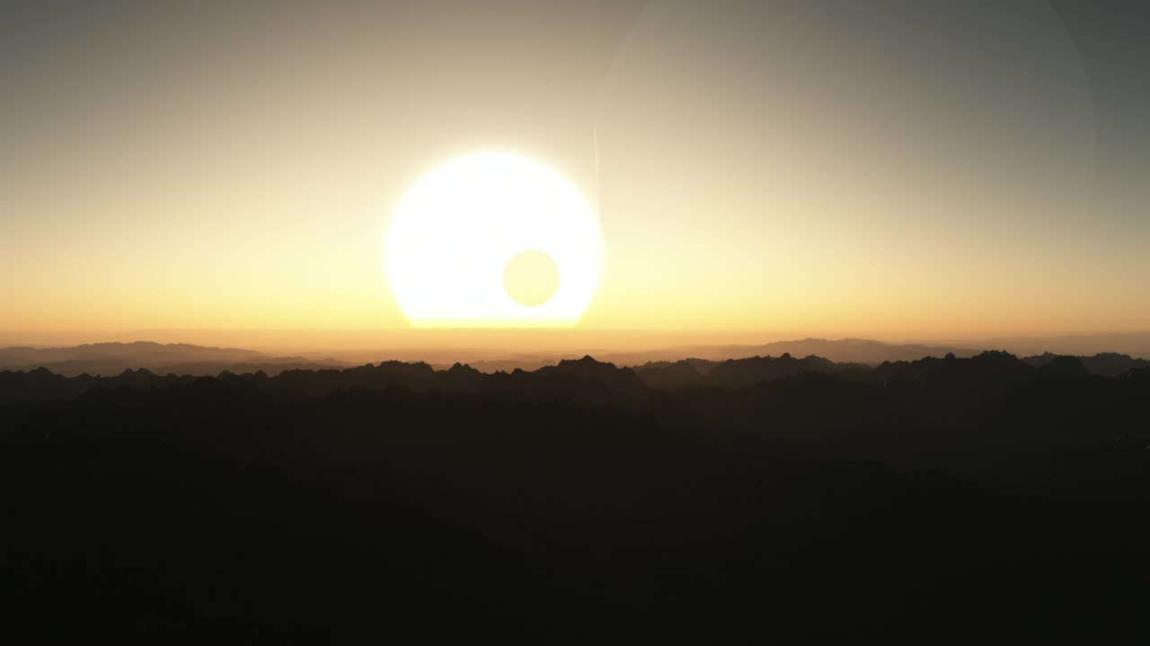 Free Video Stock sunset of a giant sun on an alien planet Live Wallpaper - Free Download