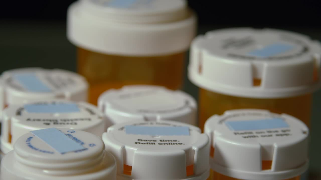 Stock Video Medication Bottles With Blank Label Animated Wallpaper - Free Download