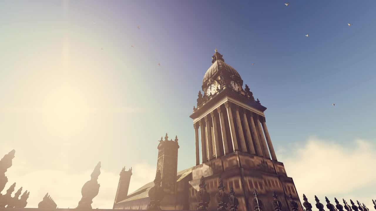 Video Stock Clock Tower Of Historic Building D Animation Live Wallpaper For PC - Free Download