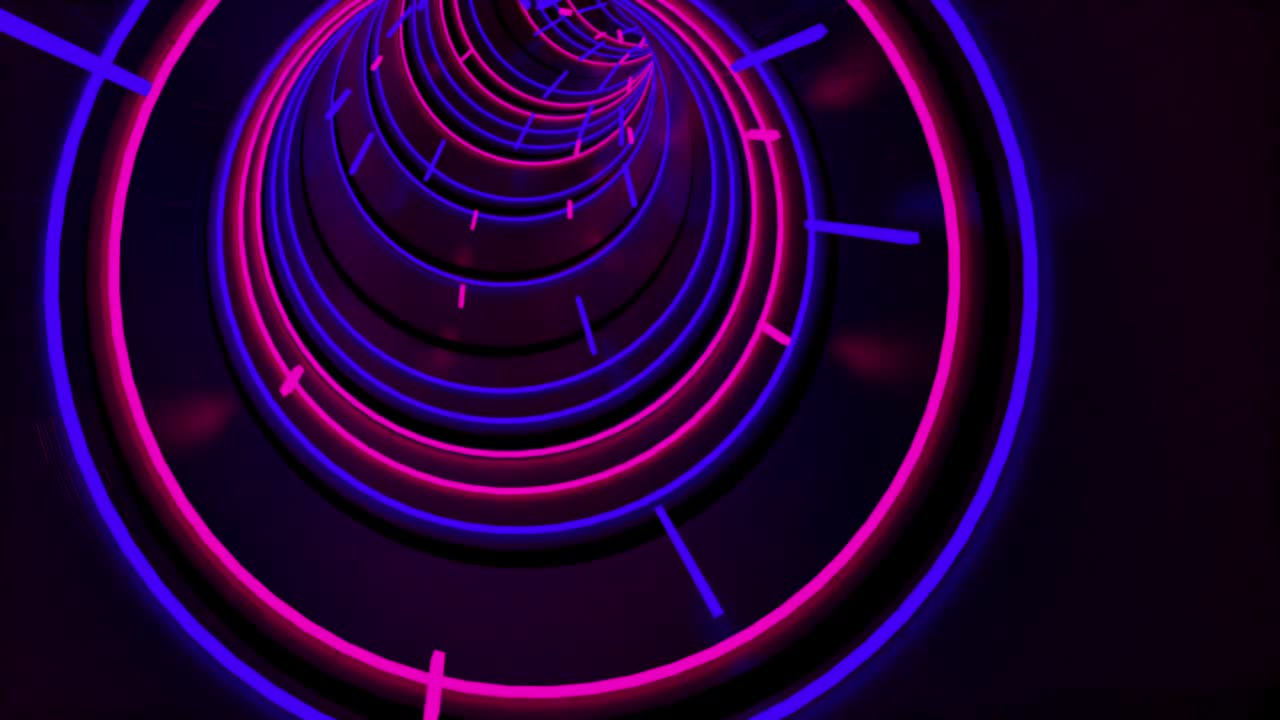 Free Stock Video Winding Tunnel With Neon Blue And Pink Lights Live Wallpaper - Free Download