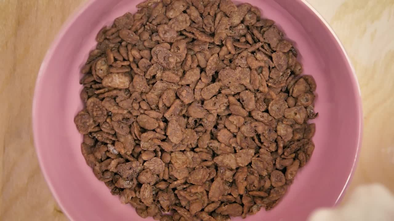 Video Stock Pouring Milk Into A Bowl With Healthy Cereal 41134Live Wallpaper Free - Free Download