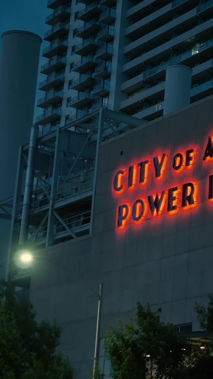 Stock Video Facade Of The Austin Power Plant In A Rotating Shot Live Wallpaper For PC - Free Download
