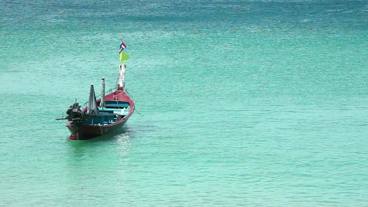Stock Video Fishing Boat At The Sea During The Day Live Wallpaper For PC - Free Download