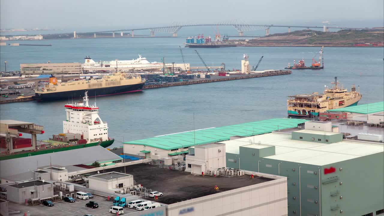 Free Video Stock tokyo port time lapse Live Wallpaper - Free Download