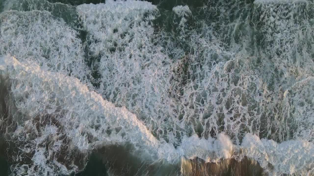 Stock Video Foamy Wave Surface On A Shoreline From Above Live Wallpaper For PC - Free Download