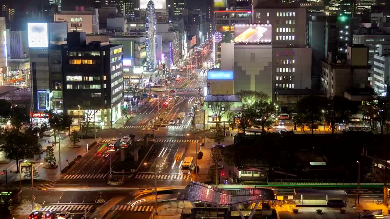 Free Stock Video Wide Avenue Of A Big City At Night Live Wallpaper - Free Download