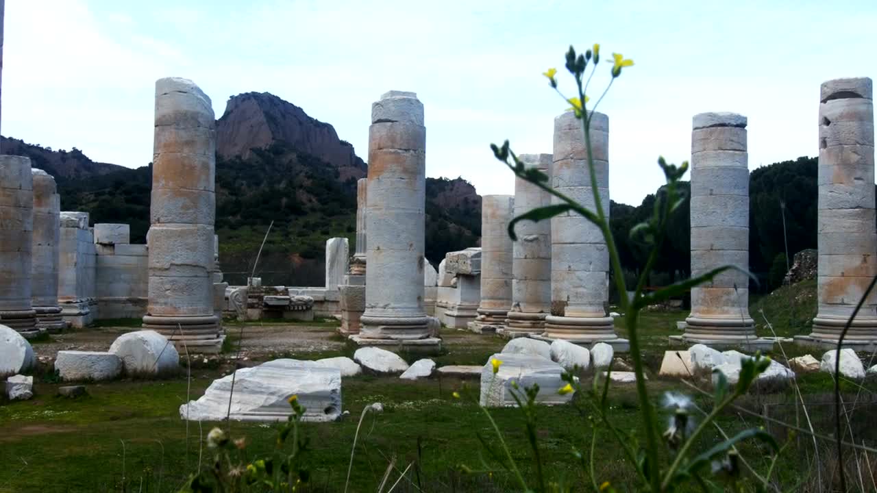 Free Video Stock temple of artemis at sardes lydia in turkey Live Wallpaper - Free Download