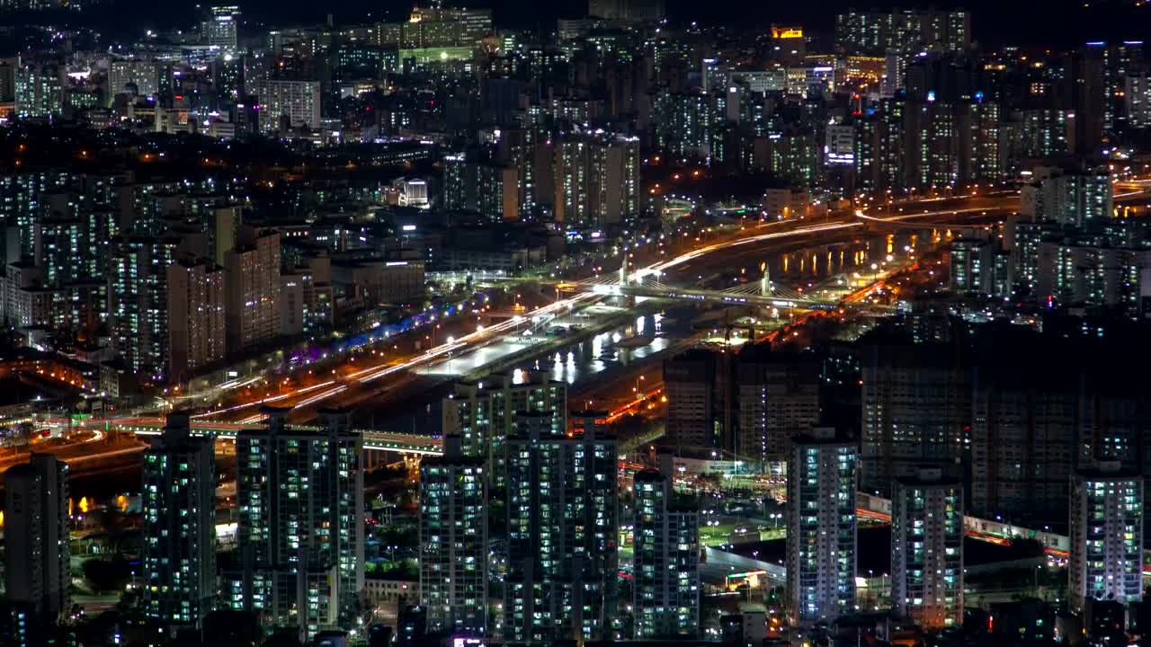 Free Stock Video Seoul Highway And The City Landscape At Night Live Wallpaper - Free Download