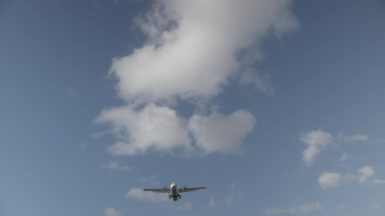 Stock Video Looking Up As A Plane Goes Over Animated Wallpaper - Free Download