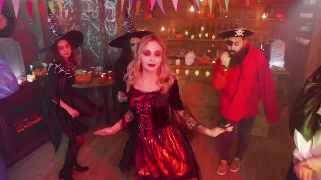 Stock Video Dancing At A Halloween Party Live Wallpaper For PC - Free Download
