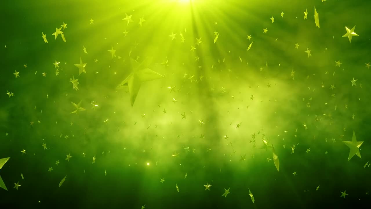 Free Video Stock Stars Floating On A Background With Green Haze Live Wallpaper - Free Download