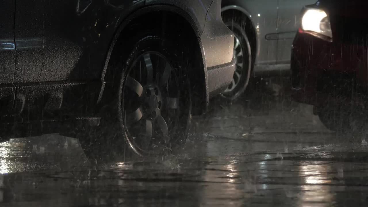 Video Stock Cars Parking In The Rain Live Wallpaper For PC - Free Download