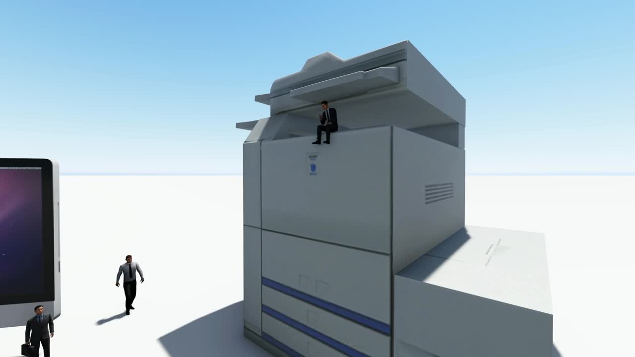 Free Video Stock tiny d people around electronic office gadgets Live Wallpaper - Free Download