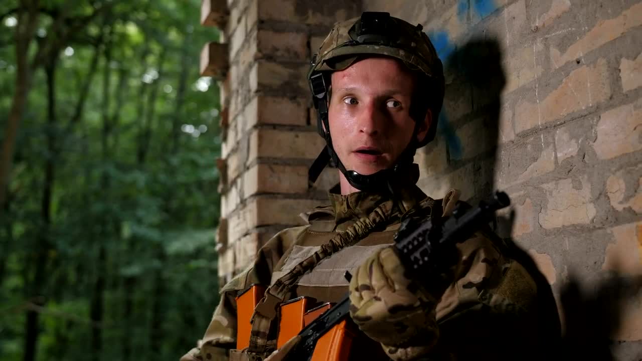 Stock Video Exhausted Solider Moving In Live Wallpaper For PC - Free Download