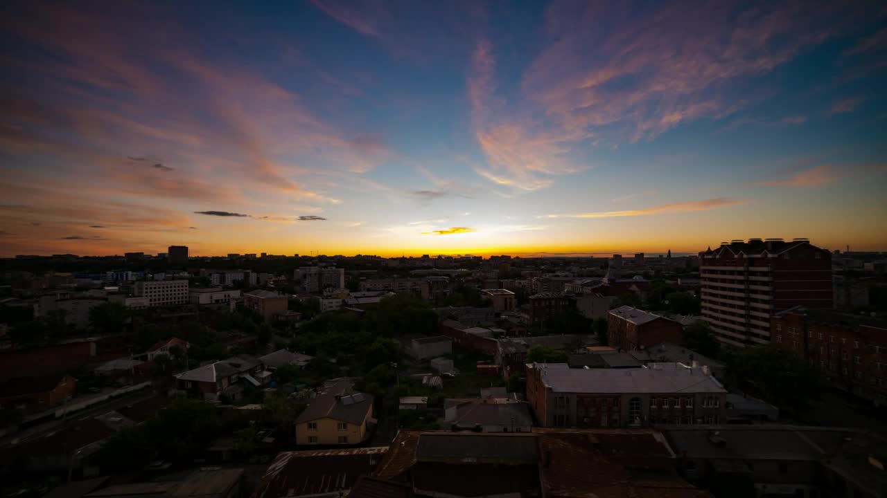 Free Video Stock time lapse of a sunrise in a city skyline Live Wallpaper - Free Download