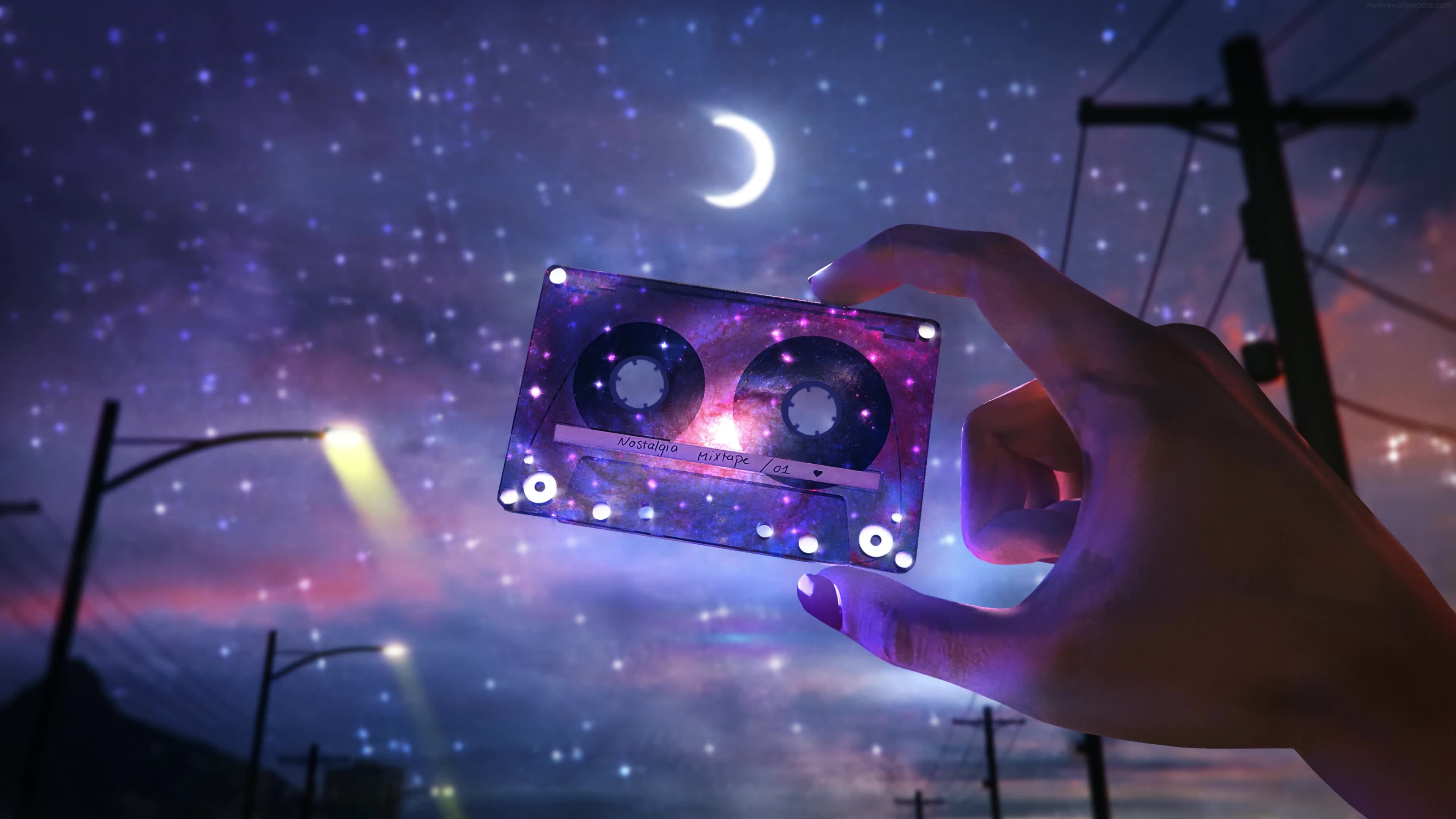 Nostalgia Mix Tape At The Night 4K Live Wallpaper - Free Download
