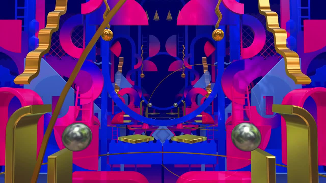 Stock Video Colorful D Geometric Shapes Floating Live Wallpaper For PC - Free Download