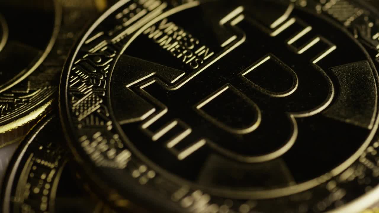 Video Stock Close Up Shot Of The Stack Of Bitcoins Live Wallpaper For PC - Free Download
