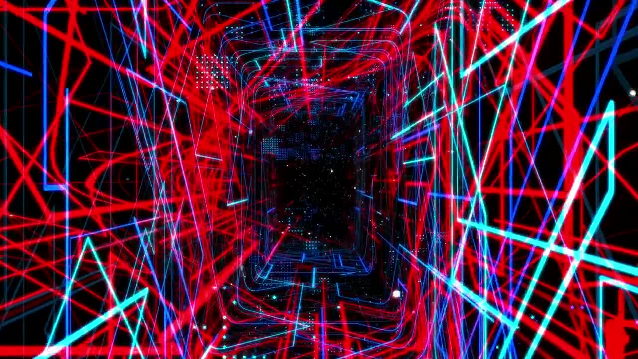 Video Stock Rectangular Tunnel Made With Colored Light Beams Live Wallpaper Free - Free Download
