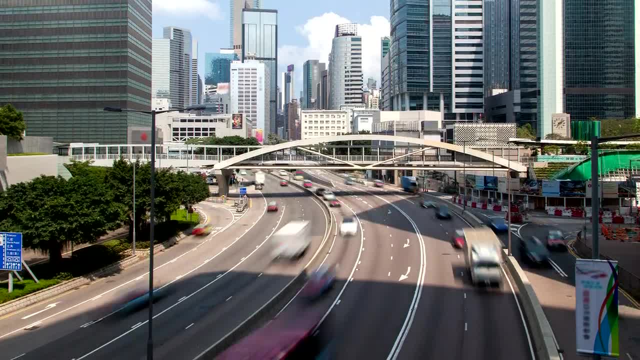 Stock Video Hong Kong Buildings And Highway With Traffic Animated Wallpaper - Free Download