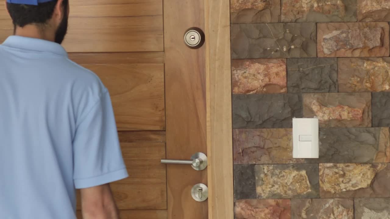 Stock Video Delivering A Package To The Door Of A House Live Wallpaper For PC - Free Download