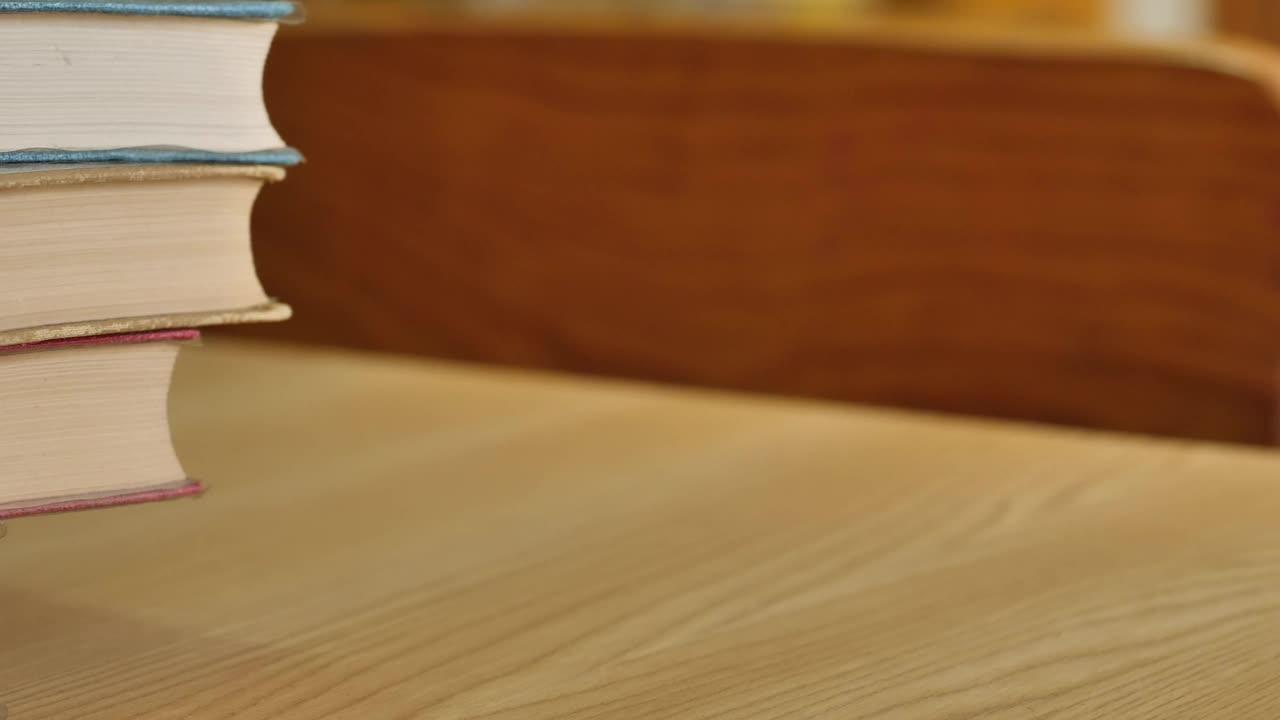 Free Video Stock thick old stacked books viewed in detail Live Wallpaper - Free Download