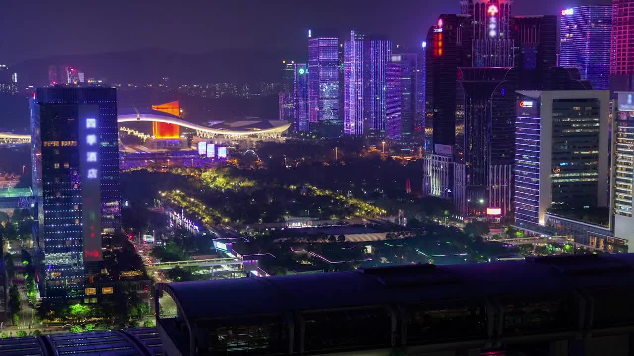 Free Stock Video Shenzhen Cityscape With Projection On Buildings Live Wallpaper - Free Download