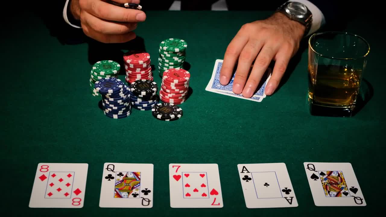 Stock Video Man Betting On Poker Game Animated Wallpaper - Free Download
