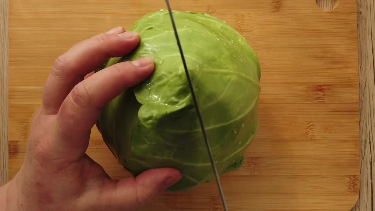 Free Video Stock Slicing Cabbage Pov Live Wallpaper - Free Download