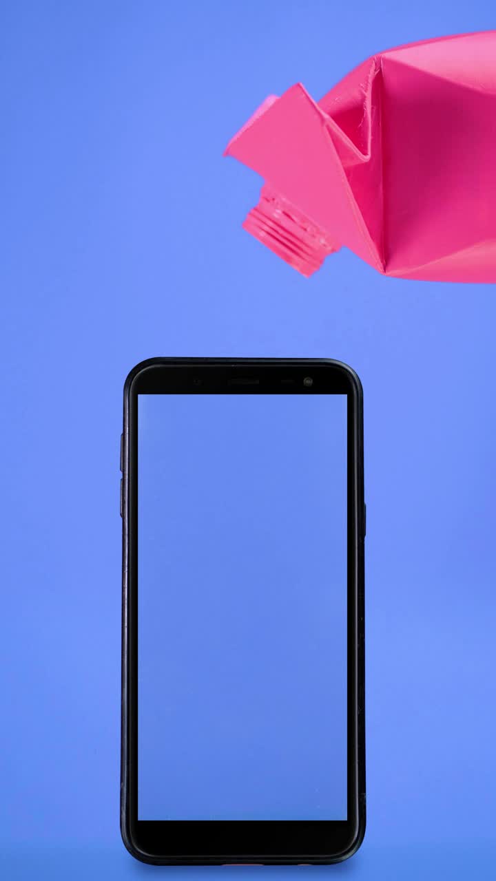 Video Stock Cell Phone Filled With A Pink Liquid Like A Glass Live Wallpaper For PC - Free Download