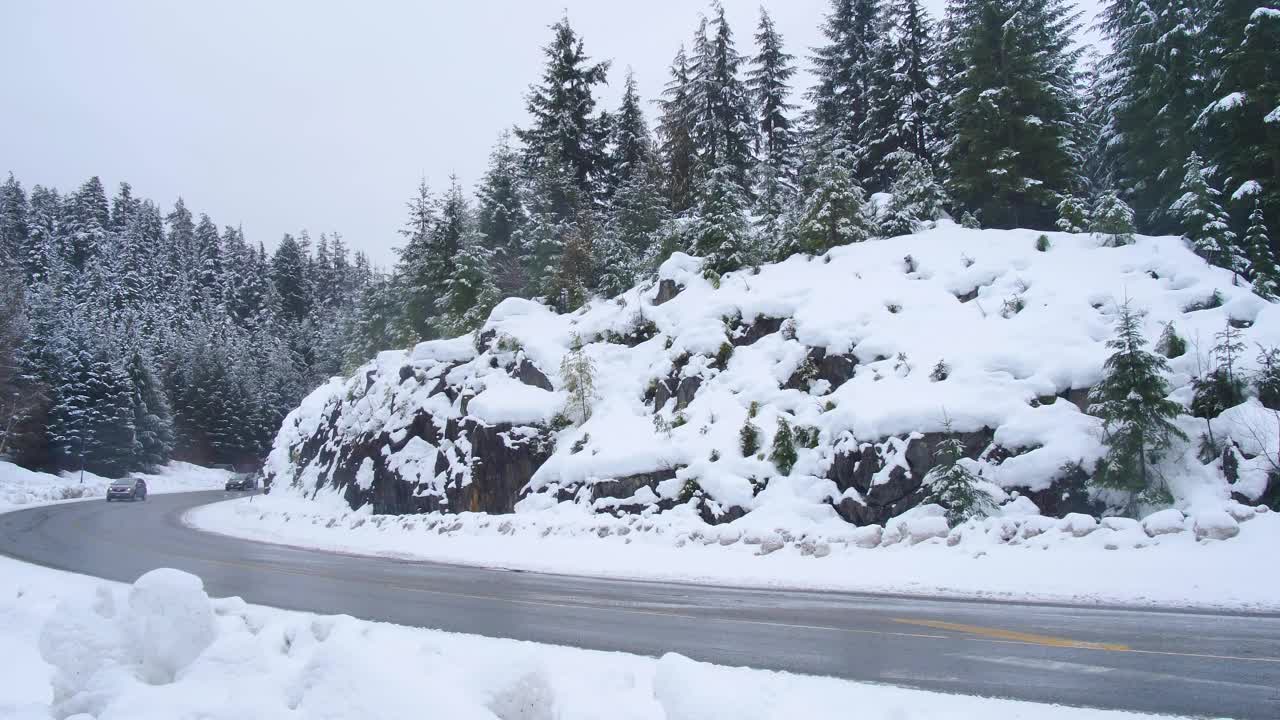 Video Stock Cars Turning In A Curve In A Snowy Forest Live Wallpaper For PC - Free Download