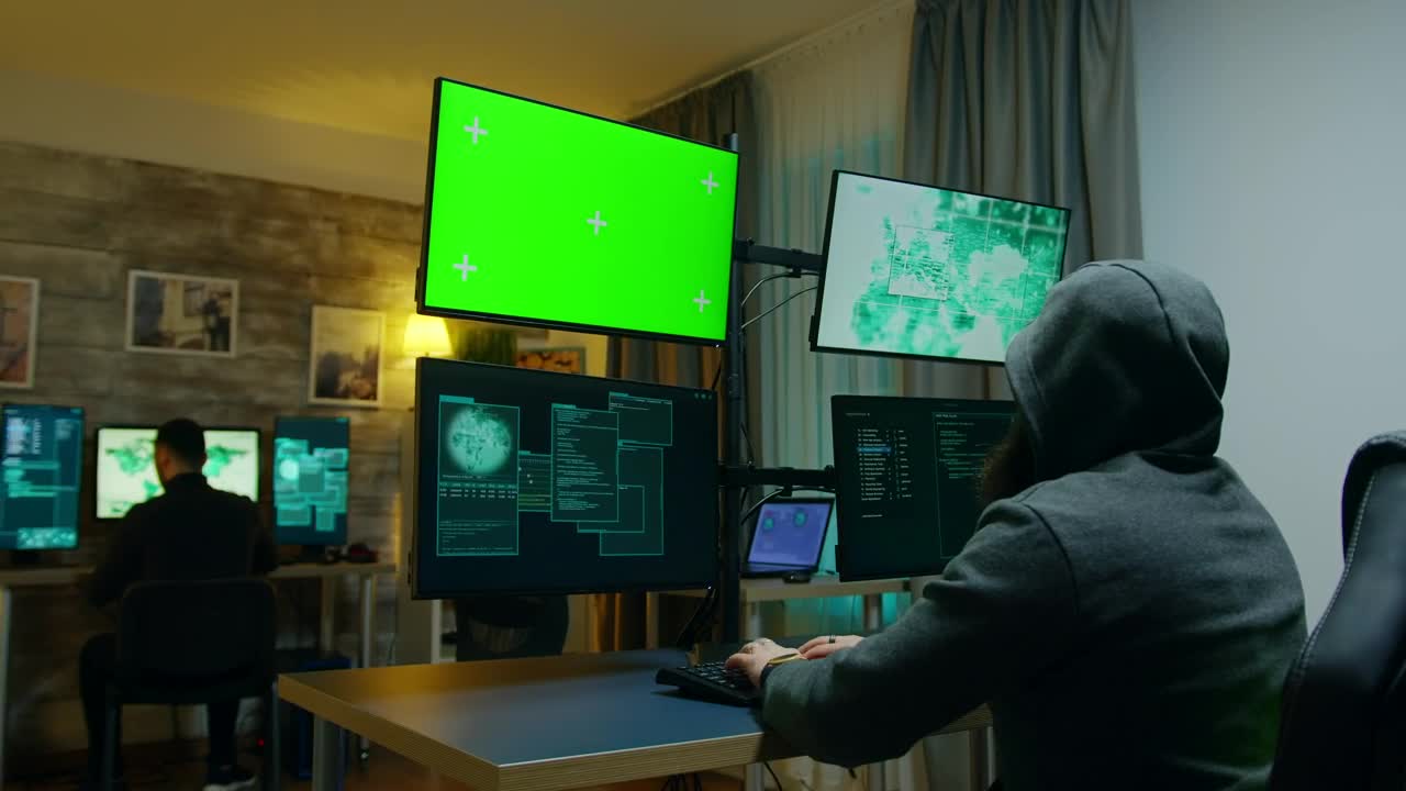 Stock Video Hackers Using Computers Live Wallpaper For PC - Free Download