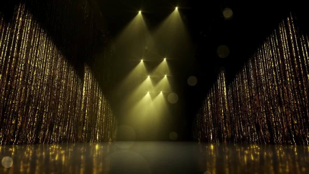 Stock Video Golden Award Stage Curtains Loop Video Live Wallpaper For PC - Free Download