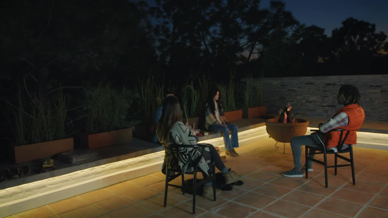 Stock Video Night With Friends Around A Campfire Live Wallpaper - Free Download