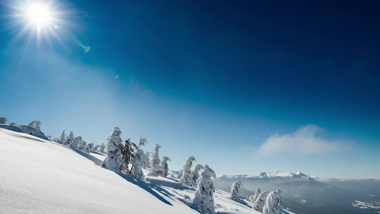 Free Stock Video Very Snowy Mountain On A Clear Sunny Day Live Wallpaper - Free Download