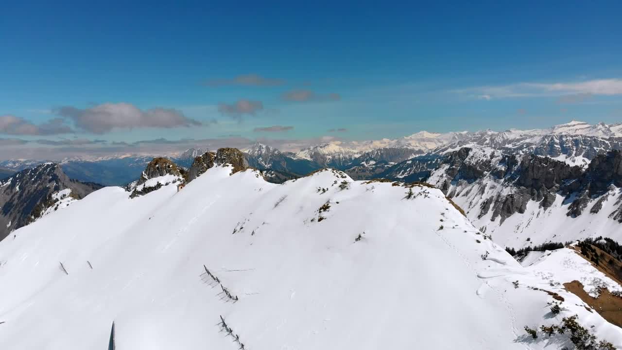 Stock Video Panoramic View Of The Snowy Peaks And Mountains Live Wallpaper - Free Download