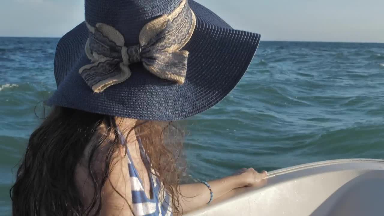 Stock Footage Woman Boating On A Clear Day Live Wallpaper - Free Download