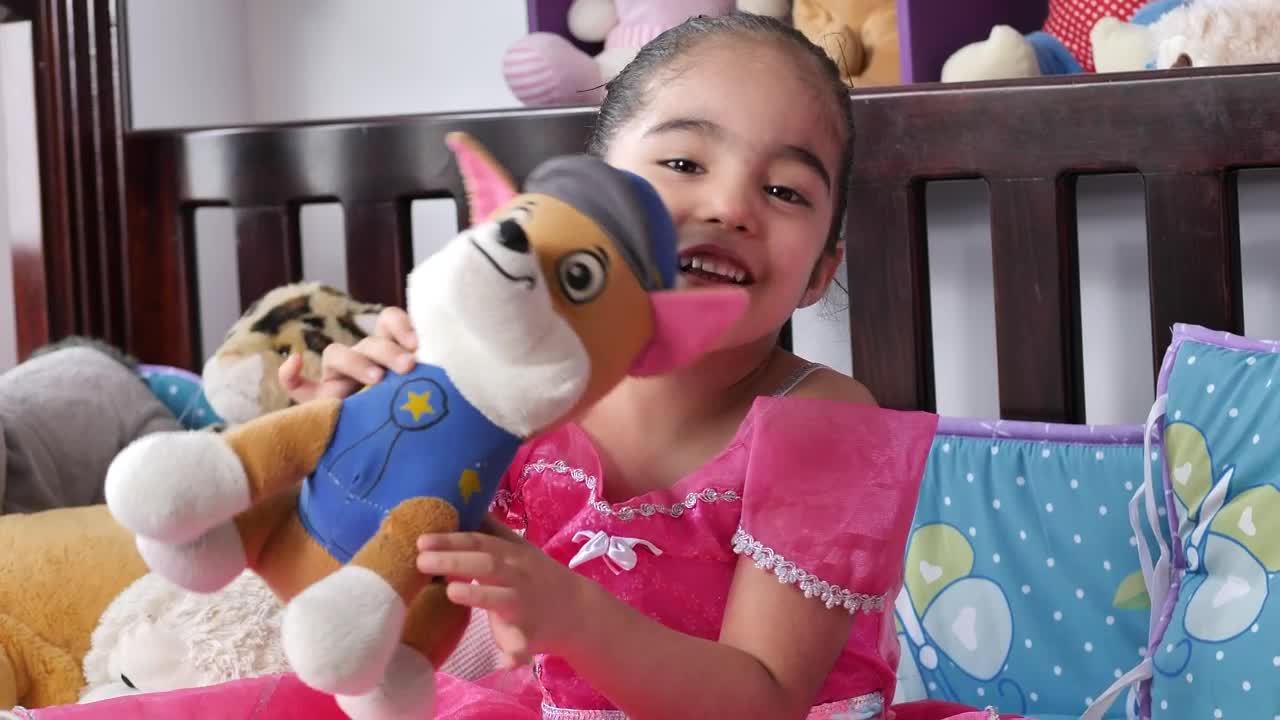 Stock Video Little Smiling Girl With A Stuffed Toy Animated Wallpaper - Free Download
