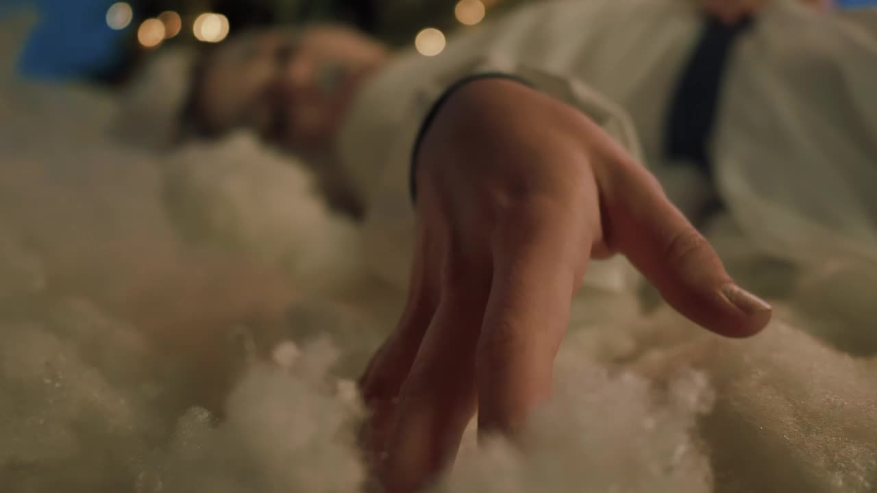 Stock Video Hand Of A Girl Laying On Cotton Wool At Christmas Live Wallpaper For PC - Free Download