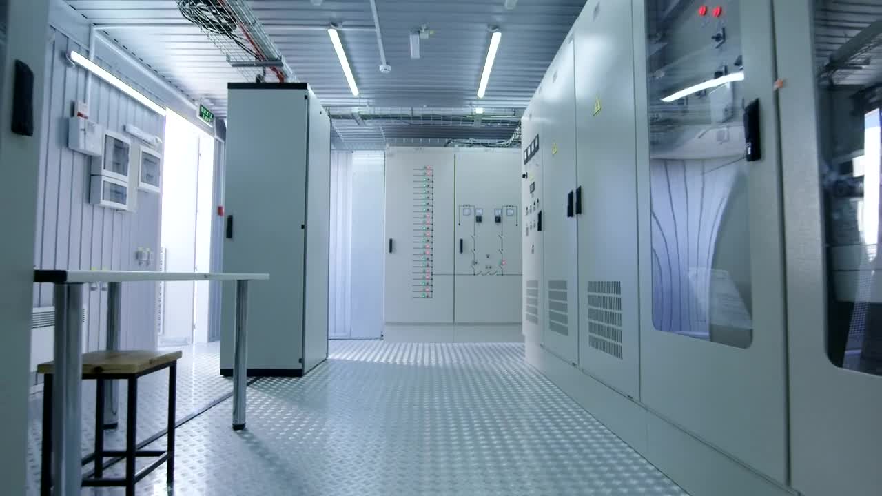 Stock Video Industrial Corridor With Machines Animated Wallpaper - Free Download