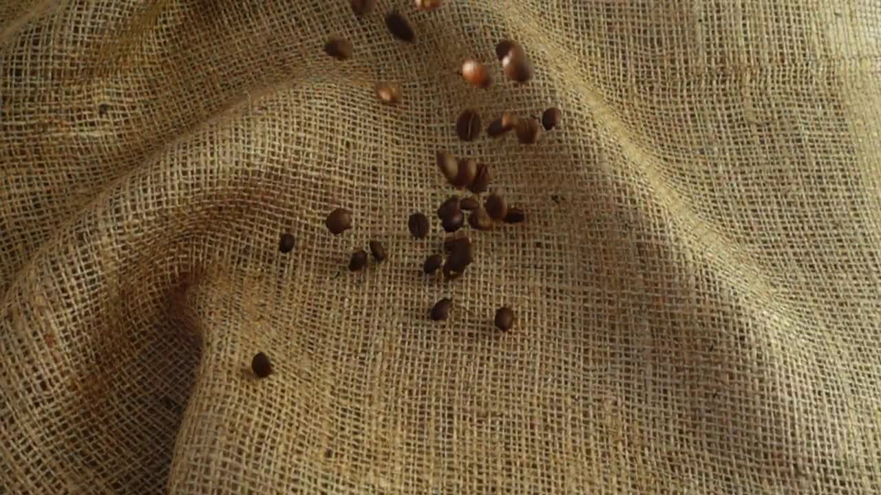 Stock Video Coffee Beans Filling A Sack Top View Live Wallpaper For PC - Free Download