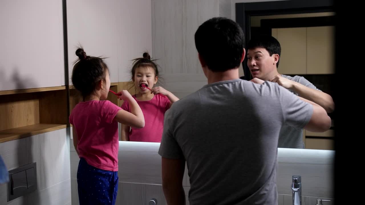 Stock Video Morning Routine In The Bathroo Animated Wallpaper - Free Download
