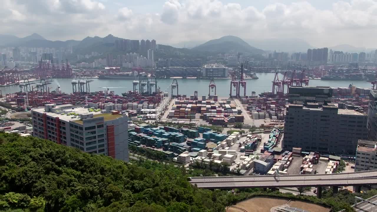 Stock Video Container Terminal And Port In Hong Kong Live Wallpaper For PC - Free Download