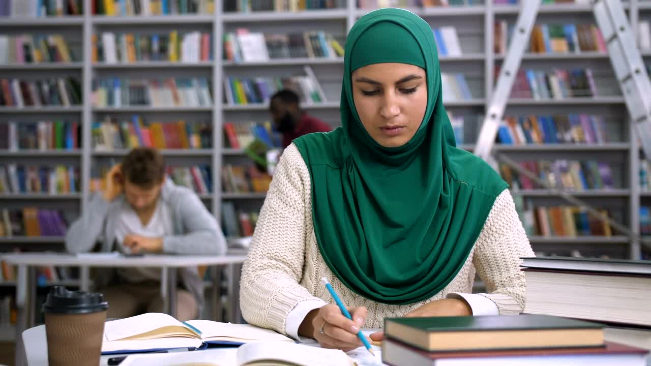 Stock Footage Woman At The Library Live Wallpaper - Free Download