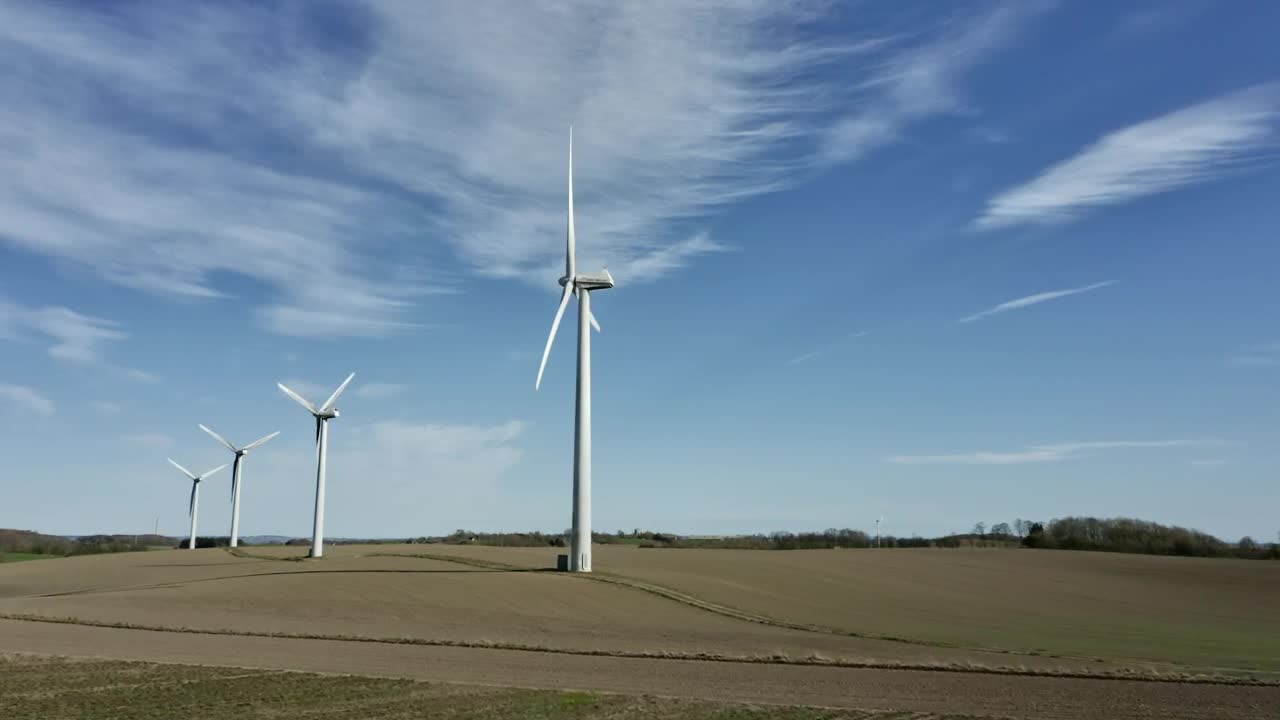 Stock Video Drone Flying Near Wind Turbines Live Wallpaper For PC - Free Download