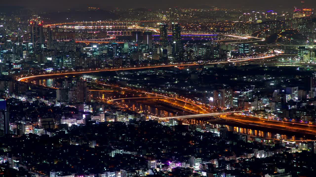 Stock Video Colossal City Illuminated At Night Live Wallpaper For PC - Free Download