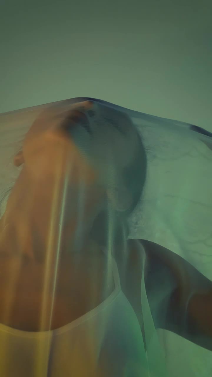 Stock Video Contemporary Dancer Dancing With A Veil Live Wallpaper For PC - Free Download