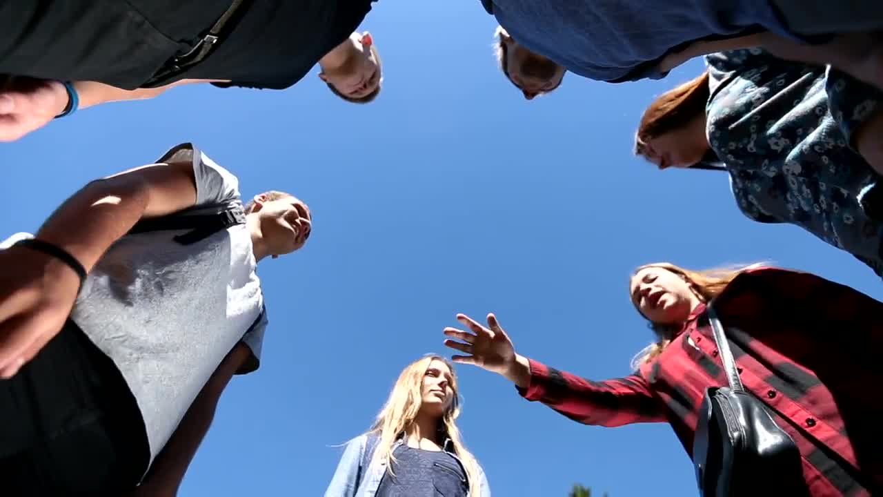 Free Stock Video Young People Joining Their Hands To The Center Live Wallpaper - Free Download
