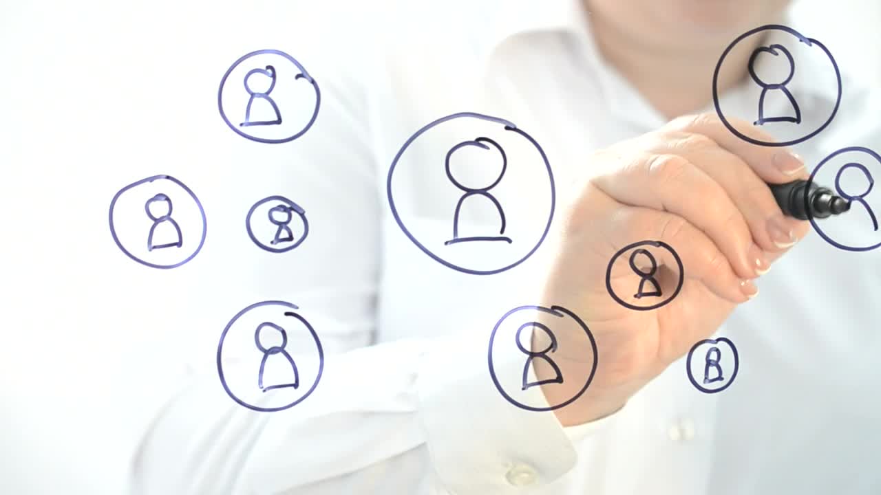Stock Video Person Drawing A Social Business Scheme Live Wallpaper - Free Download