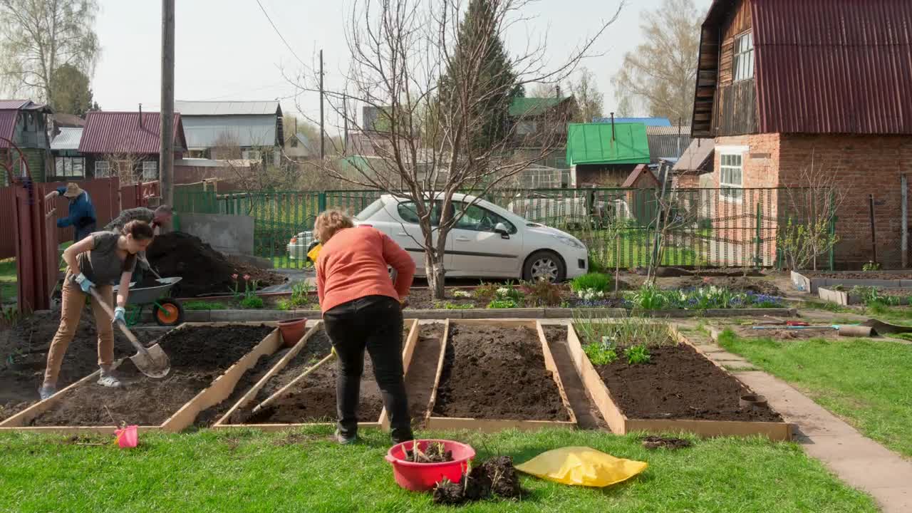 Free Video Stock timelapse of a family working on the garden Live Wallpaper - Free Download